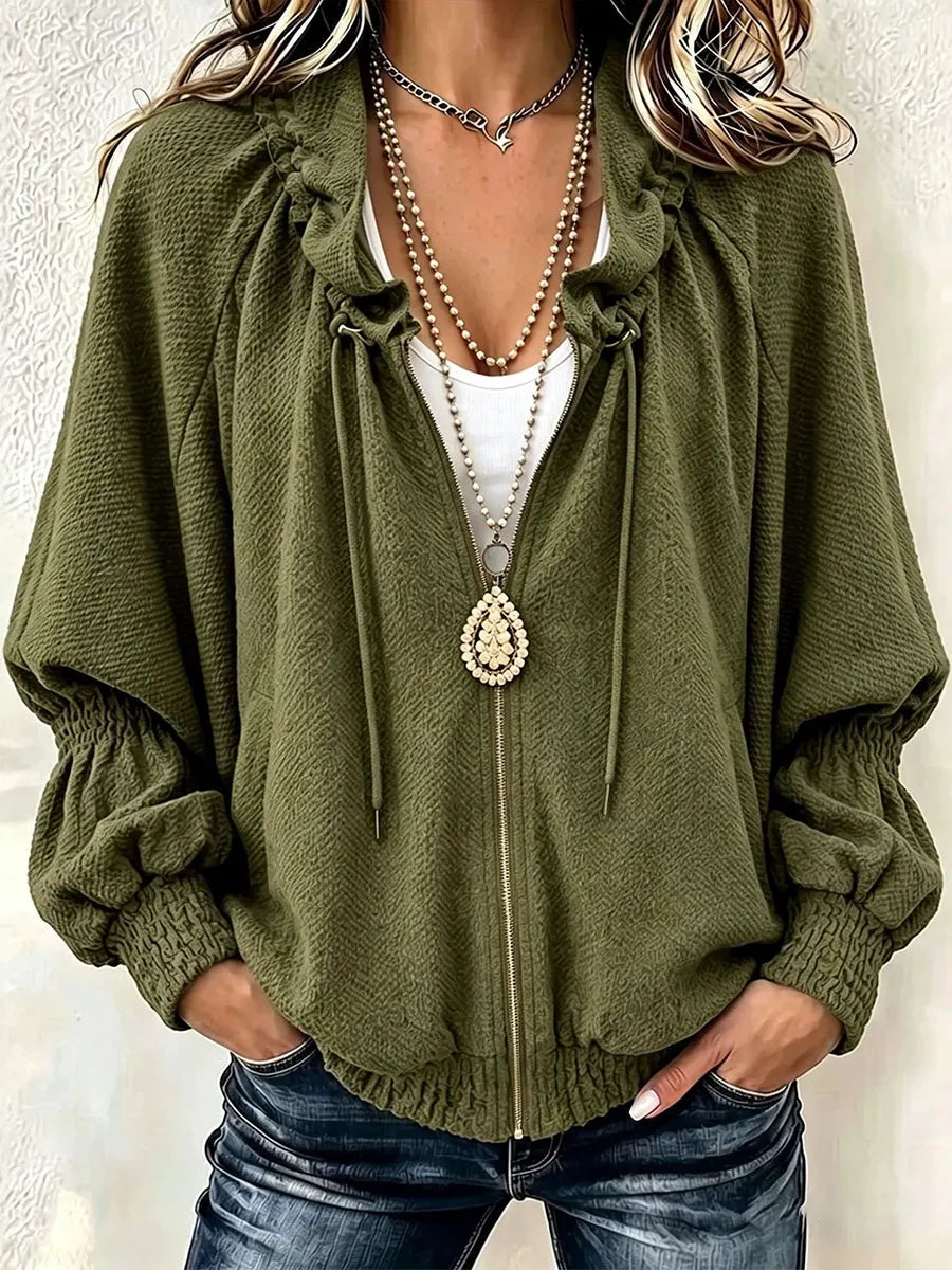 Lucienne | Cozy High Quality Textured Zip-Up Jacket