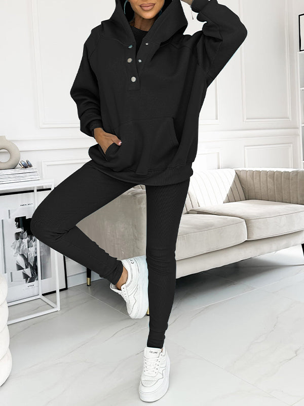 Casual and Comfortable Three-piece Sweatshirt Set