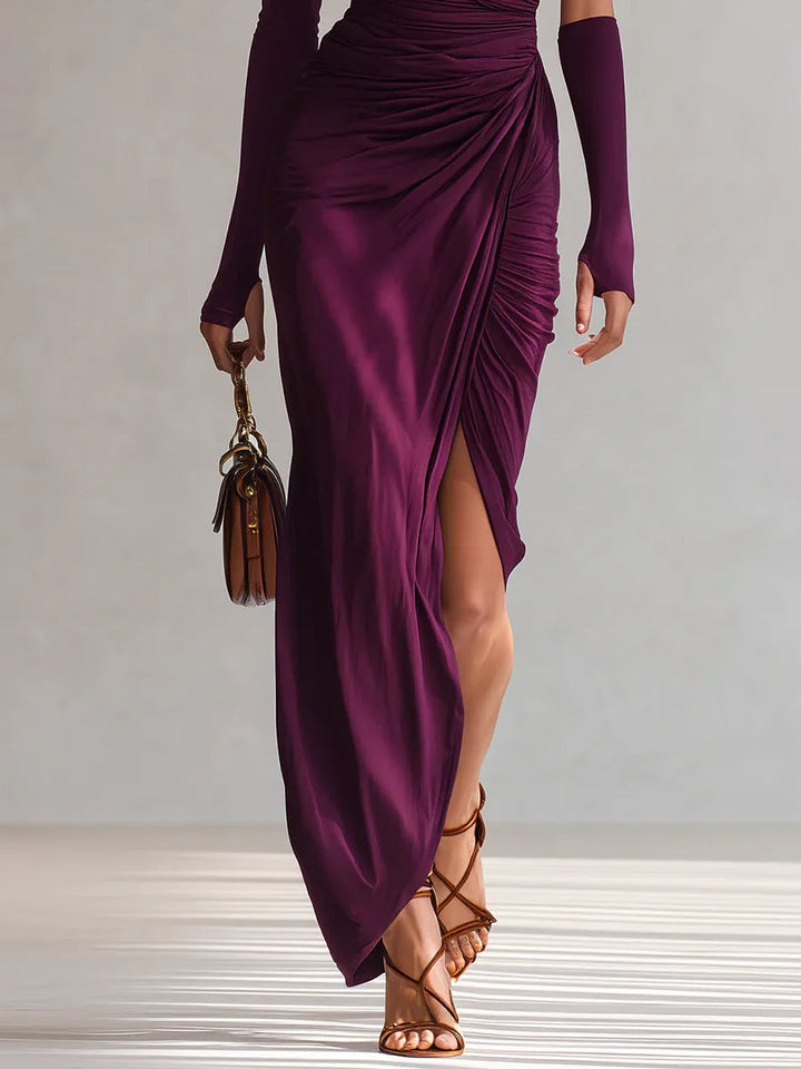 Viala - Soft-Touch One-Shoulder Maxi Dress