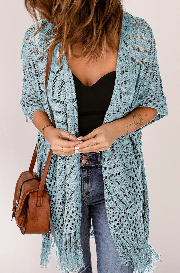 Wilhelmina | Open-Front Crochet Cardigan Cover-Up
