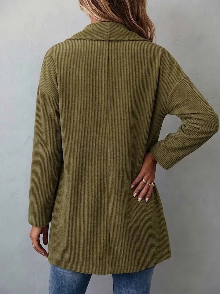 Beatrix | Single-Button Corduroy Jacket with Oversized Lapels