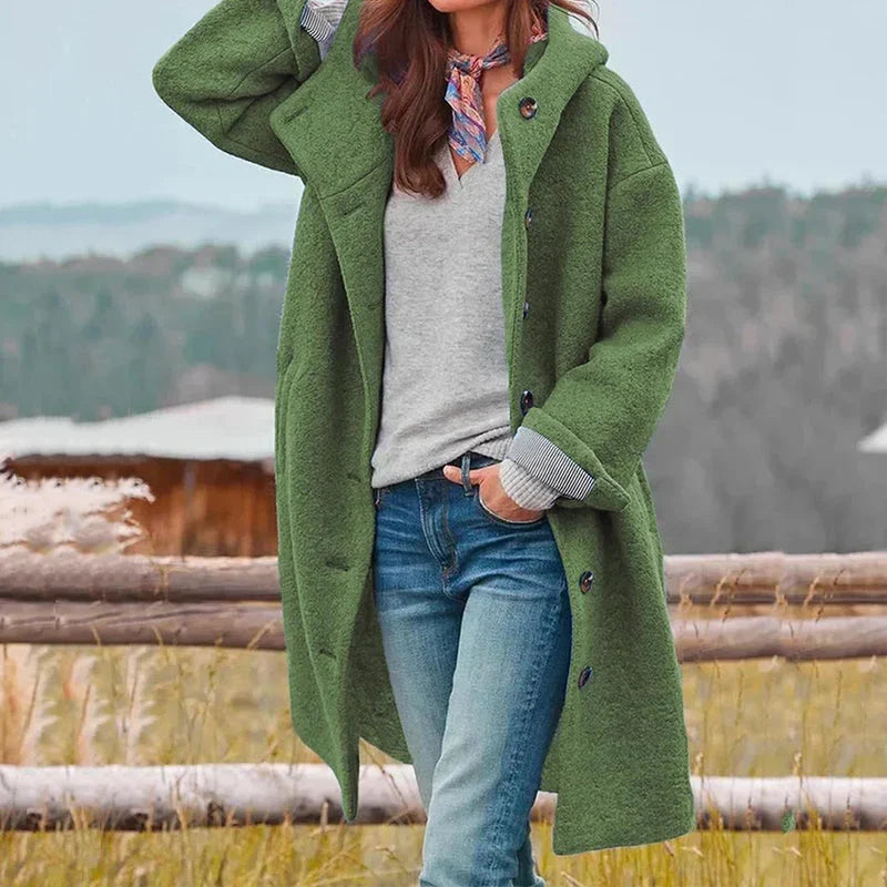 Noa | Wool-Blend Hooded Coat