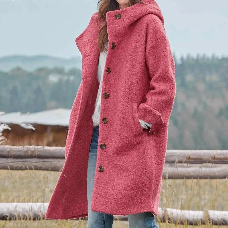 Noa | Wool-Blend Hooded Coat
