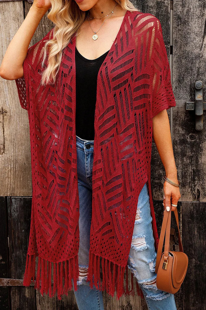 Wilhelmina | Open-Front Crochet Cardigan Cover-Up