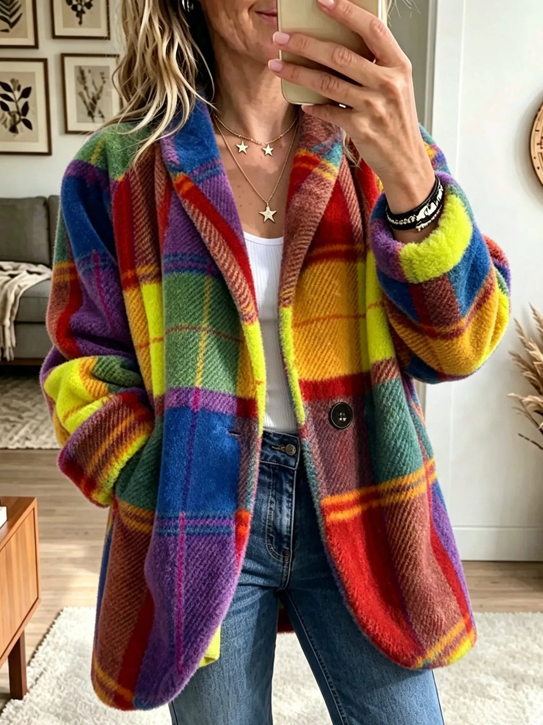 Arka | Multicolor Plaid Coat