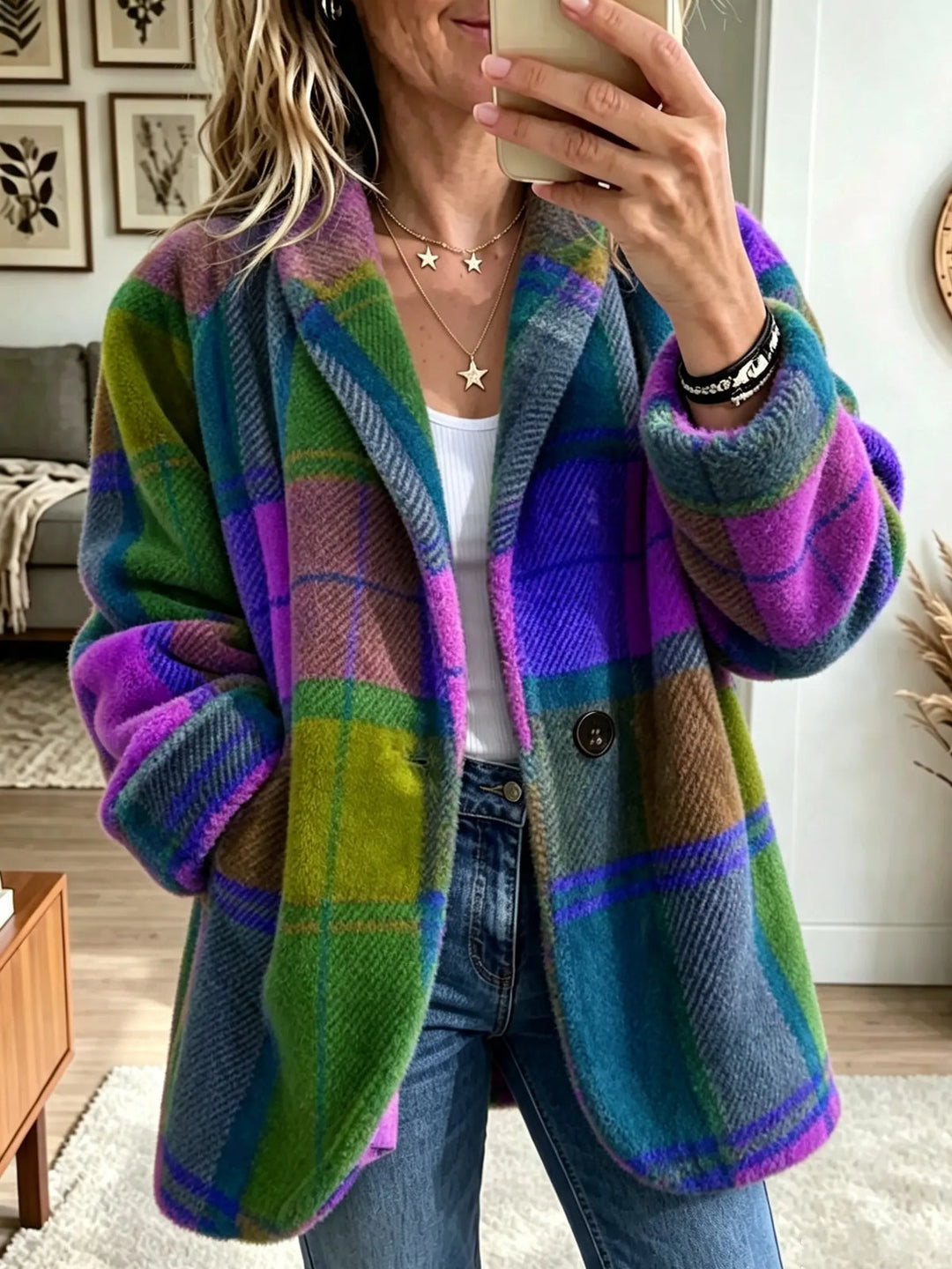 Arka | Multicolor Plaid Coat
